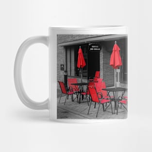 Red Chairs And Umbrella Mug